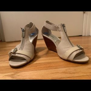 Michael Michael Kors cream wedge heeled sandals
